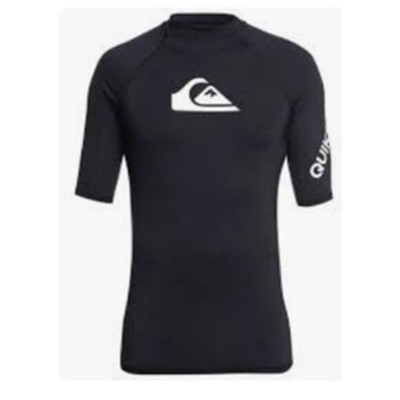 Quiksilver Little Boys All Time Short Sleeve Rash Guard 4 157 - Picture 1 of 2